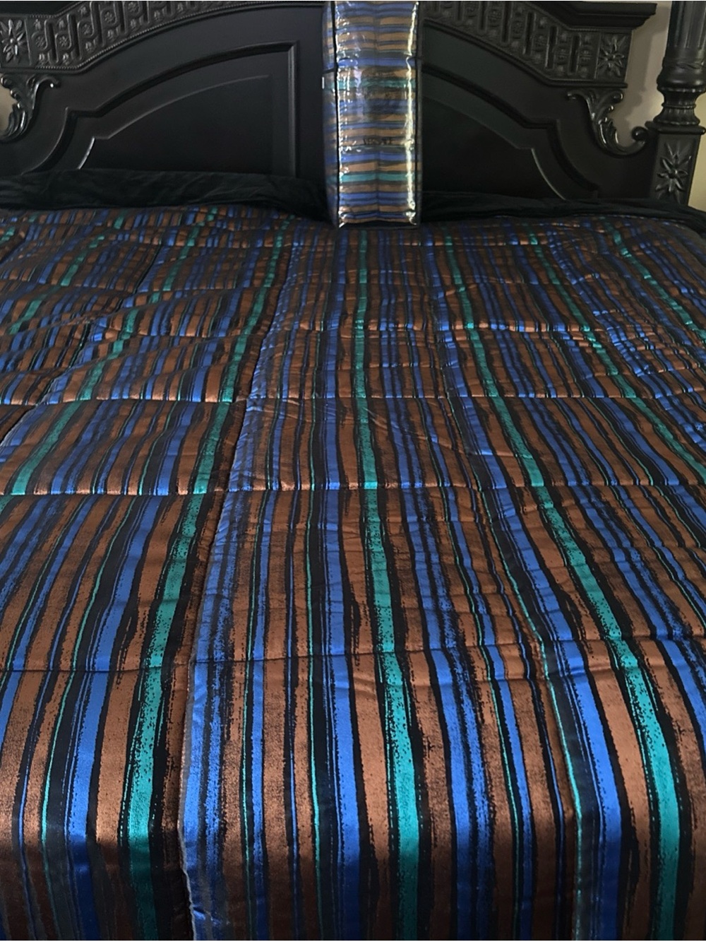 Vintage Gianni Versace King Silk & Velvet Comforter/Pillow New In Original bags
